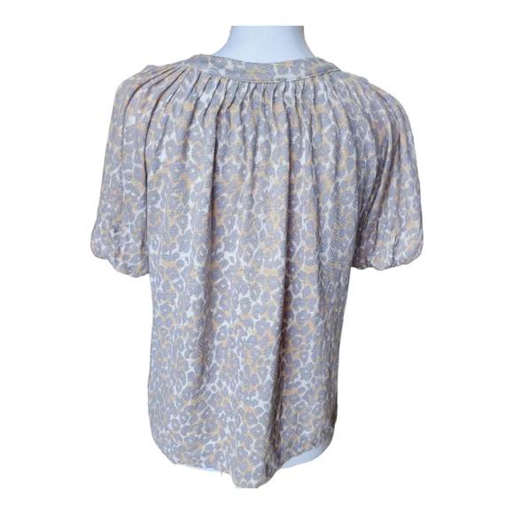 Maeve by Anthropologie Leopard Print Women's Blouse, Puff Sleeve Top, Si… - Picture 2 of 10